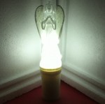 Κερί μπαταρίας 90 ημερών με Άγαλμα Αγγέλου λευκού φωτός