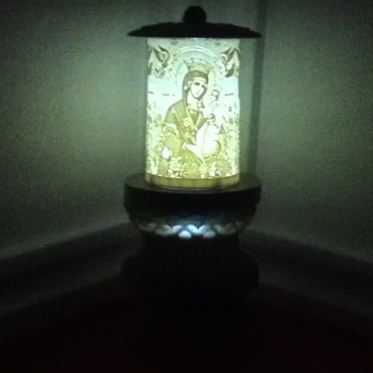 ΗΛΕΚΤΡΙΚΟ ΚΑΝΤΗΛΙ ΜΕ ΤΗΝ ΠΑΝΑΓΙΑ ΤΩΝ ΡΟΔΩΝ ΜΙΚΡΟ