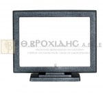 ΚΟΡΝΙΖΑ ΛΕΙΑ 13*18 ΤΕΤΡΑΓΩΝΗ ΜΕ ΒΑΣΗ ΠΛΑΓΙΑ ΜΑΥΡΟ ΑΣΗΜΙ