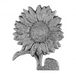 Ηλιολούλουδο πλαστικό ασημί