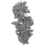 Ηλιολούλουδο πλαστικό ασημί