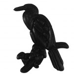 Πουλί σε κλαδί πλαστικό μαύρο