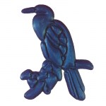 Πουλί σε κλαδί πλαστικό μπλε