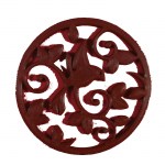 Πουλί σε κύκλο πλαστικό μπορντό