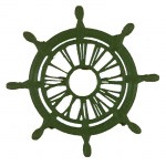Τιμόνι πλοίου καλλιτεχνικό πλαστικό λαδί