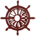 Τιμόνι πλοίου καλλιτεχνικό πλαστικό μπορντό