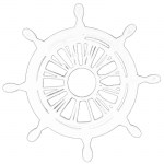 Τιμόνι πλοίου καλλιτεχνικό πλαστικό λευκό