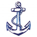 Άγκυρα καλλιτεχνική πλαστική μπλε