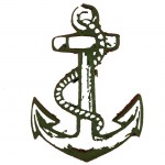 Άγκυρα καλλιτεχνική πλαστική λαδί