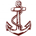 Άγκυρα καλλιτεχνική πλαστική μπορντό