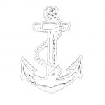 Άγκυρα καλλιτεχνική πλαστική λευκή