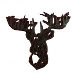 Ελάφι γεωμετρικό πλαστικό μαύρο