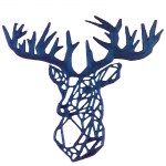 Ελάφι γεωμετρικό πλαστικό μπλε