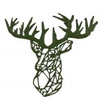 Ελάφι γεωμετρικό πλαστικό λαδί