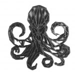 Χταπόδι γεωμετρικό πλαστικό μαύρο