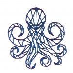 Χταπόδι γεωμετρικό πλαστικό μπλε