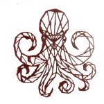 Χταπόδι γεωμετρικό πλαστικό μπορντό