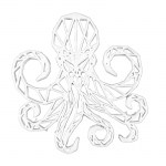 Χταπόδι γεωμετρικό πλαστικό λευκό