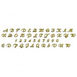 Γράμματα πλαστικά ανάγλυφα χρυσά καλλιτεχνικά