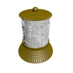 ΗΛΕΚΤΡΙΚΟ ΚΑΝΤΗΛΙ ΜΕ ΤΟΝ ΑΓΙΟ ΚΗΡΥΚΟ ΚΑΙ ΤΗΝ ΑΓΙΑ ΙΟΥΛΙΤΤΑ ΧΡΥΣΟ