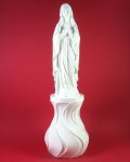 Άγαλμα Παναγίας σε καντήλι στρόβιλος λευκό