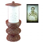 ΗΛΕΚΤΡΙΚΟ ΚΑΝΤΗΛΙ ΜΕ ΤΟΝ ΑΓΙΟ ΓΡΗΓΟΡΙΟ ΝΥΣΣΗΣ ΜΙΚΡΟ ΧΑΛΚΟΥ