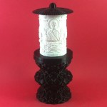 ΗΛΕΚΤΡΙΚΟ ΚΑΝΤΗΛΙ ΜΕ ΤΗΝ ΠΑΝΑΓΙΑ ΤΗΝ ΓΟΡΓΟΝΑ ΜΙΚΡΟ ΜΑΥΡΟ