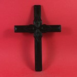 ΣΤΑΥΡΟΣ ΠΛΑΣΤΙΚΟΣ ΜΕ ΛΟΥΛΟΥΔΙ  15Χ11 ΟΣΤΕΟΦΥΛΑΚΕΙΟΥ ΜΑΥΡΟ