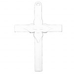 ΣΤΑΥΡΟΣ ΠΛΑΣΤΙΚΟΣ ΜΕ ΛΟΥΛΟΥΔΙ ΛΕΥΚΟΣ