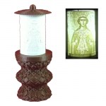 ΗΛΕΚΤΡΙΚΟ ΚΑΝΤΗΛΙ ΜΕ ΤΗΝ ΑΓΙΑ ΒΑΡΒΑΡΑ ΜΙΚΡΟ ΧΑΛΚΟΥ