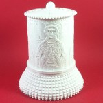 ΗΛΕΚΤΡΙΚΟ ΚΑΝΤΗΛΙ ΜΕ ΤΗΝ ΑΓΙΑ ΒΑΡΒΑΡΑ ΛΕΥΚΟ